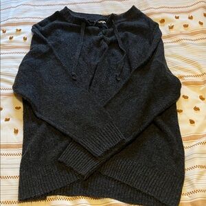 American Eagle Outfitters Charcoal Cowl Neck Sweater